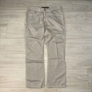Territory Ahead Jeans 33x30 Mens Khaki Casual Pants Cotton Relaxed Fit Flat‎